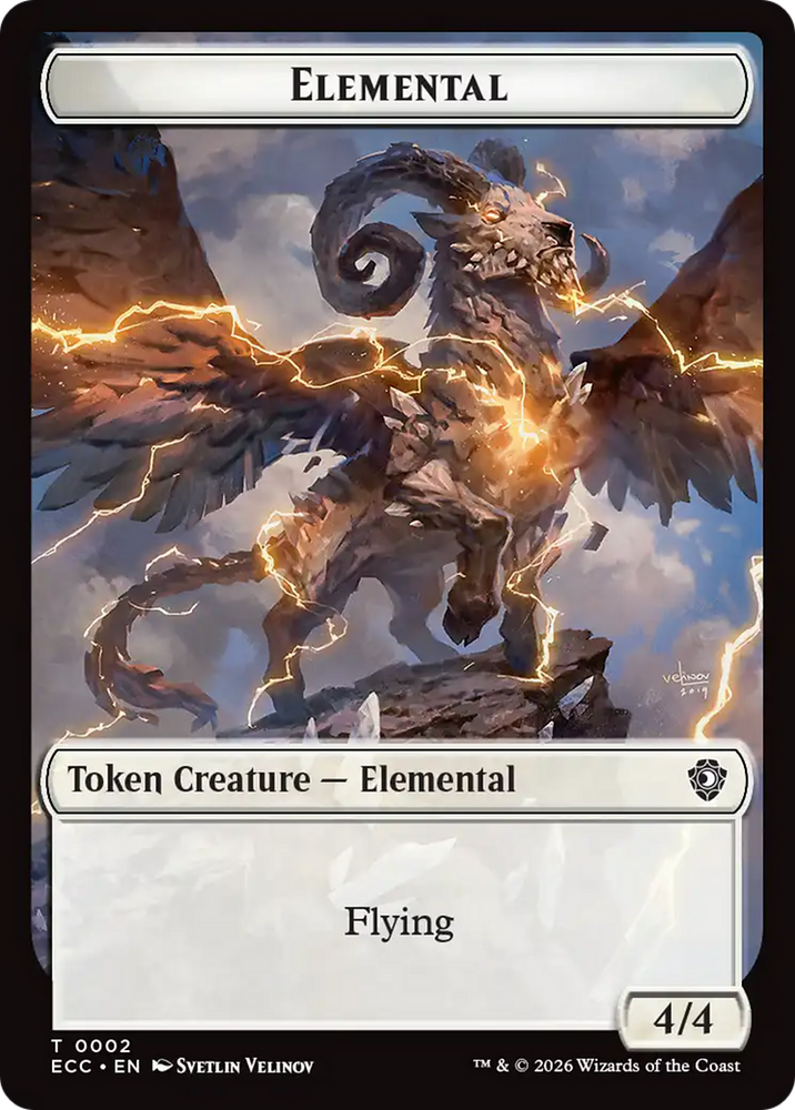 Elemental (0002) // Plant Double-Sided Token [Lorwyn Eclipsed Tokens]