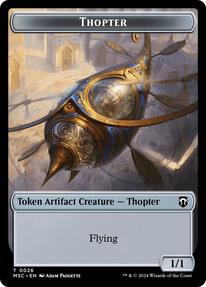 Aetherborn (Ripple Foil) // Thopter Double-Sided Token [Modern Horizons 3 Commander Tokens]